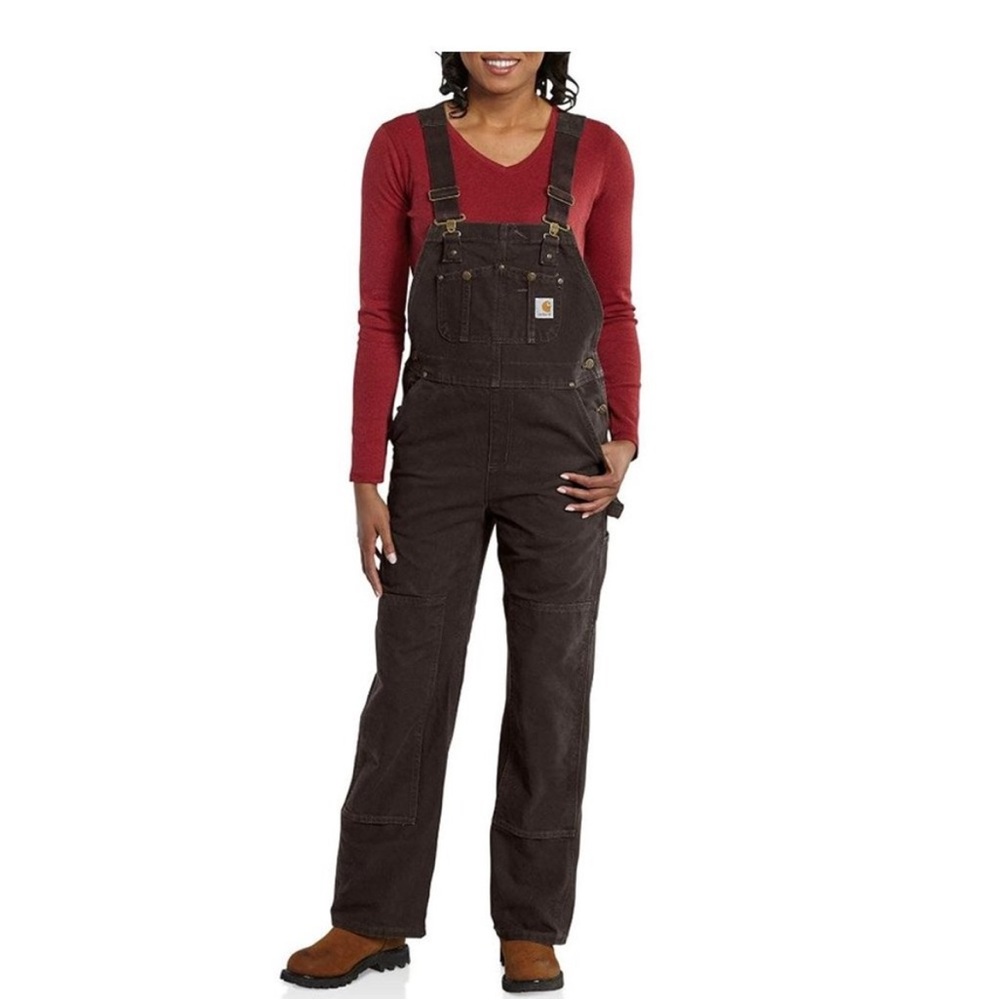 Carhartt Women's Dark Brown Duck Bib Overalls